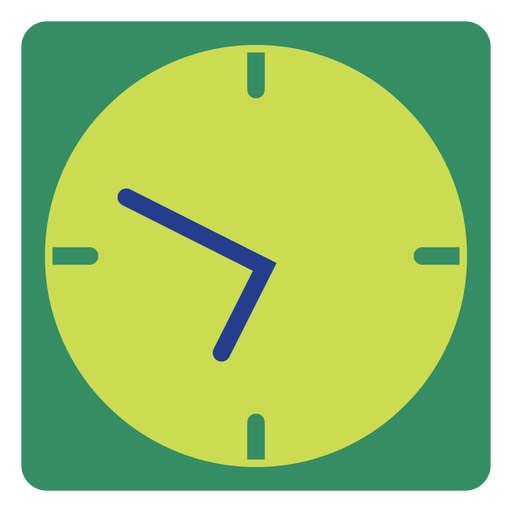 Imagem de relógio de parede verde clássico PNG
