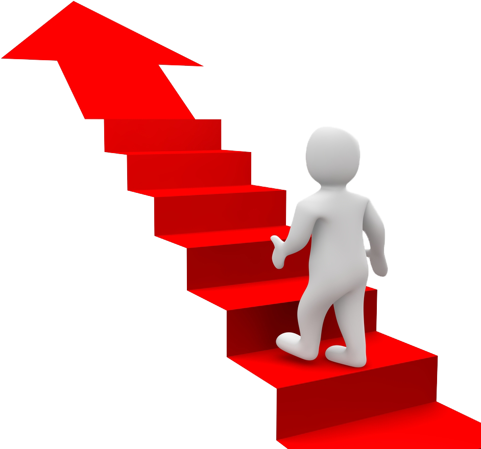 Climbing Stairs Transparent Background