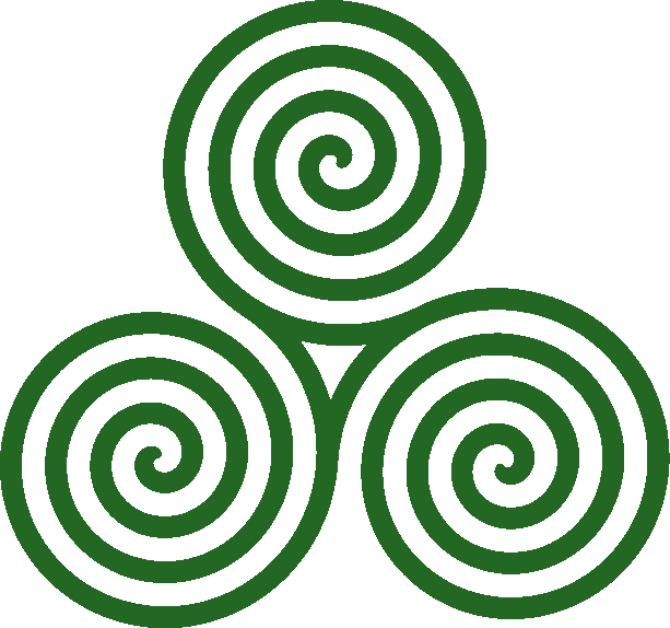 Coil Celtic Triple Spiral PNG Gambar