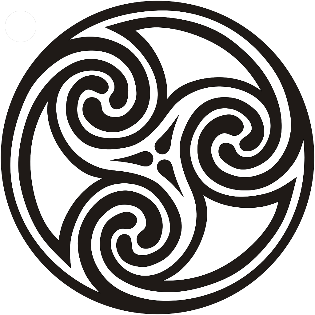 Coil Celtic Triple Spiral PNG Transparent Image