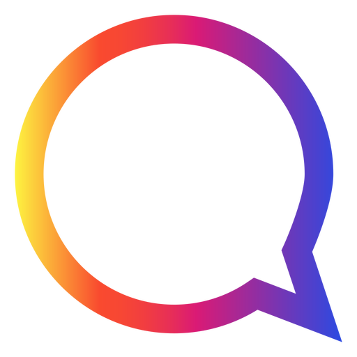 Colorful Chat Bubble PNG Transparent Image