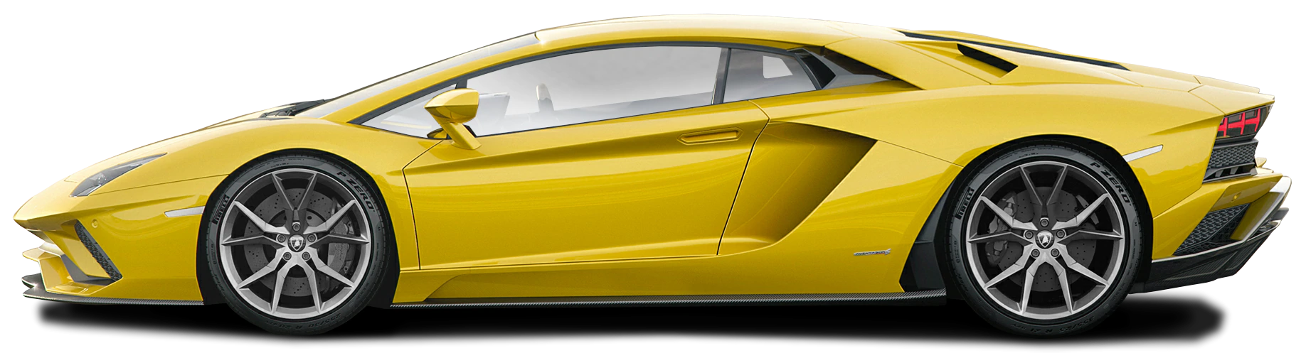 Kleurrijke zijaanzicht Lamborghini PNG-afbeelding