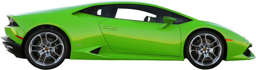 Renkli Yan Görünüm Lamborghini Şeffaf PNG