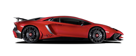 Convertible Red Lamborghini PNG-файл