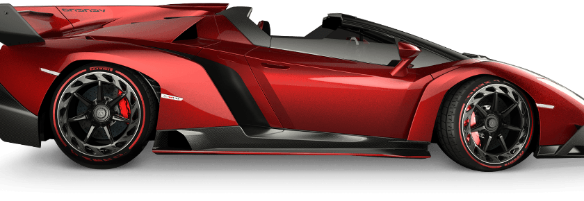 Convertible Red Lamborghini PNG-fotos