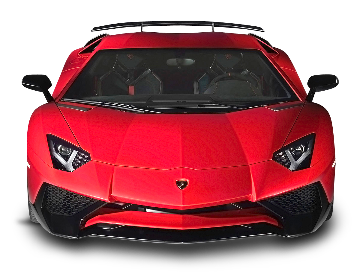 Convertible Red Lamborghini Transparent Background