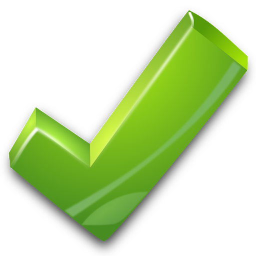 Правильный зеленый флажок Марка PNG Image