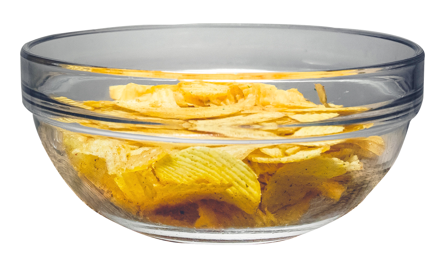 Chips Crisp Bowl PNG Gambar Transparan
