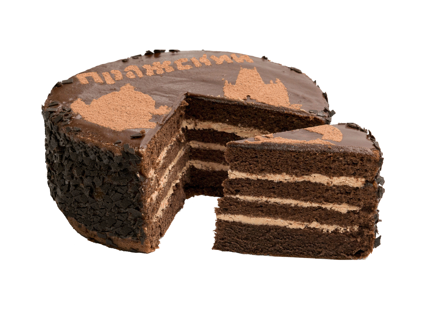 다크 초콜릿 케이크 PNG 사진