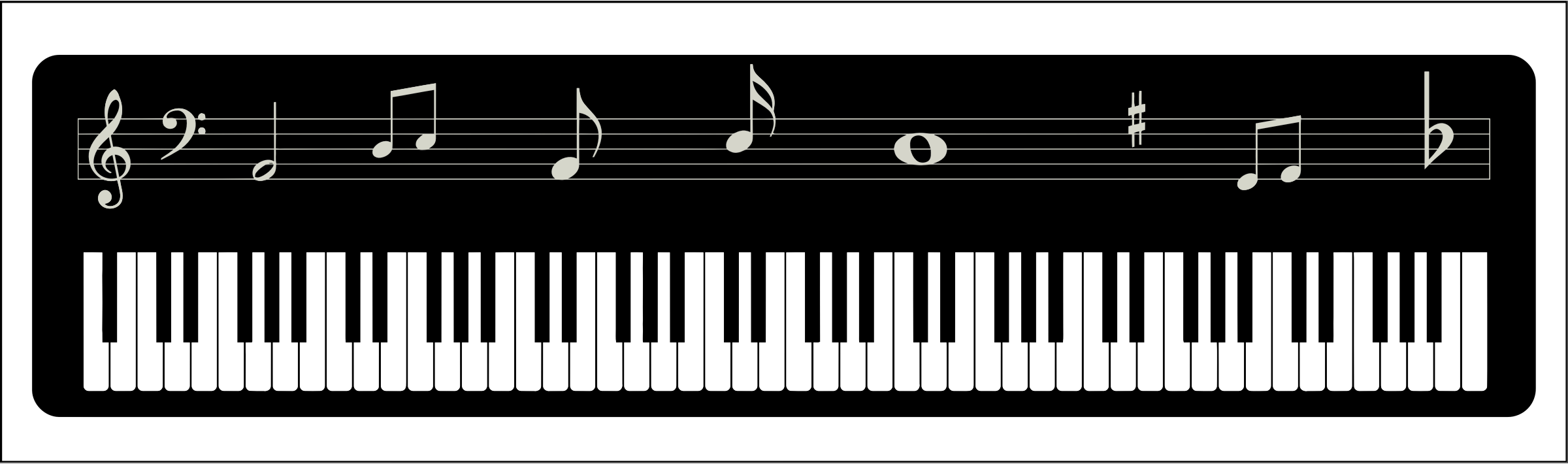 Digital Music Keyboard PNG Image
