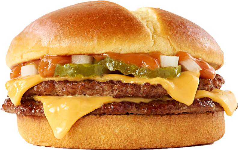 Double Cheese Burger PNG Image