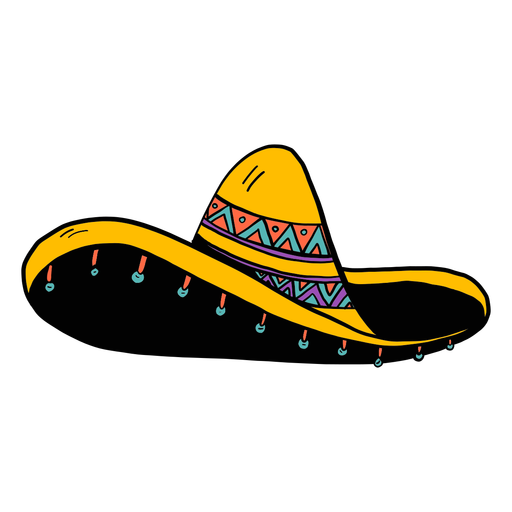 Ethnic Mexican Hat PNG Transparent Image