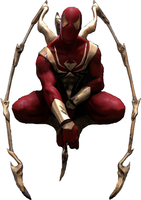 Flying Iron Spiderman PNG Image