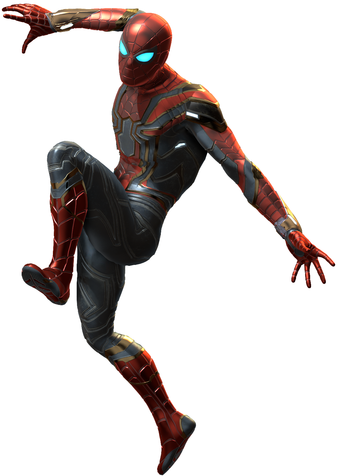 Flying Iron Spiderman PNG Pic
