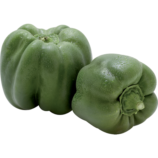 Fresh Green Bell Pepper PNG Transparent Image