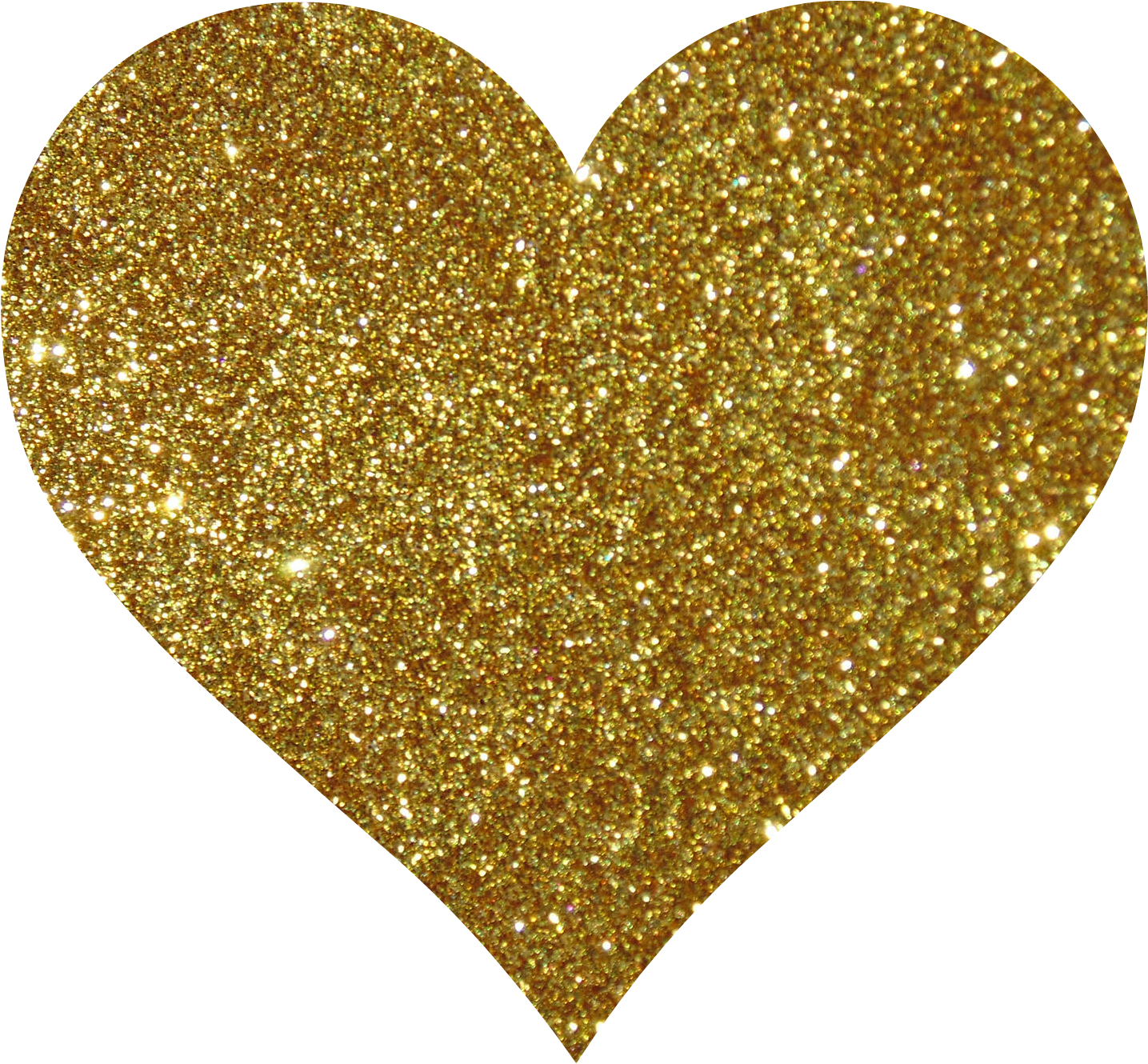 Glitter Gold Heart PNG Clipart