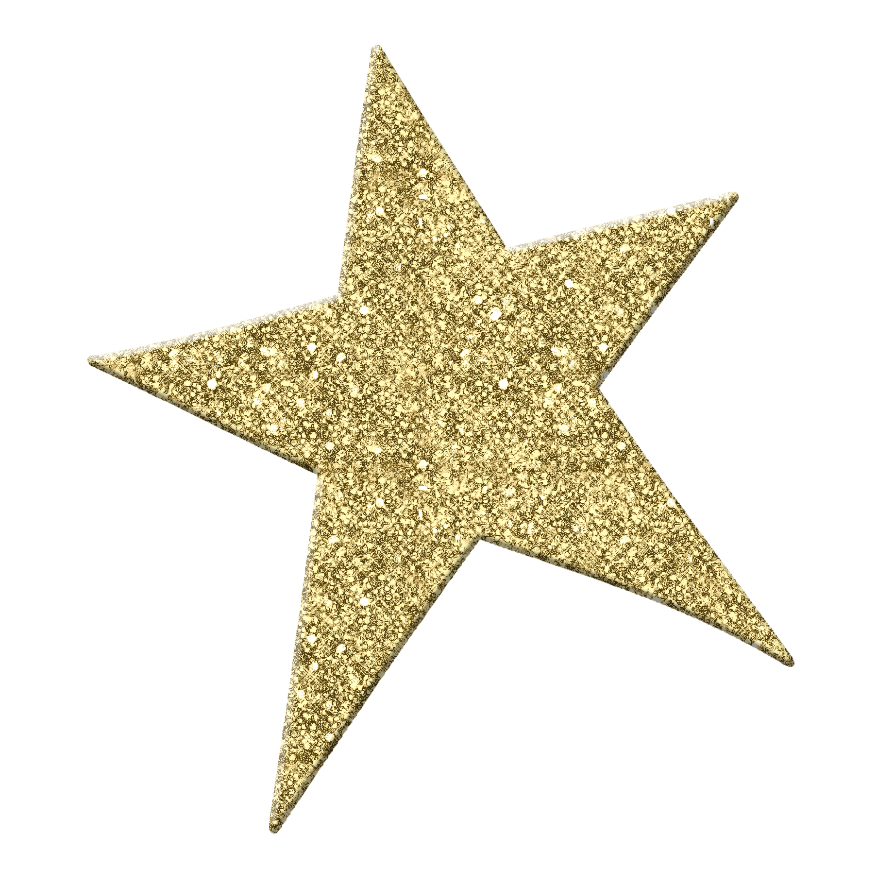 Glitter Gold Star PNG File