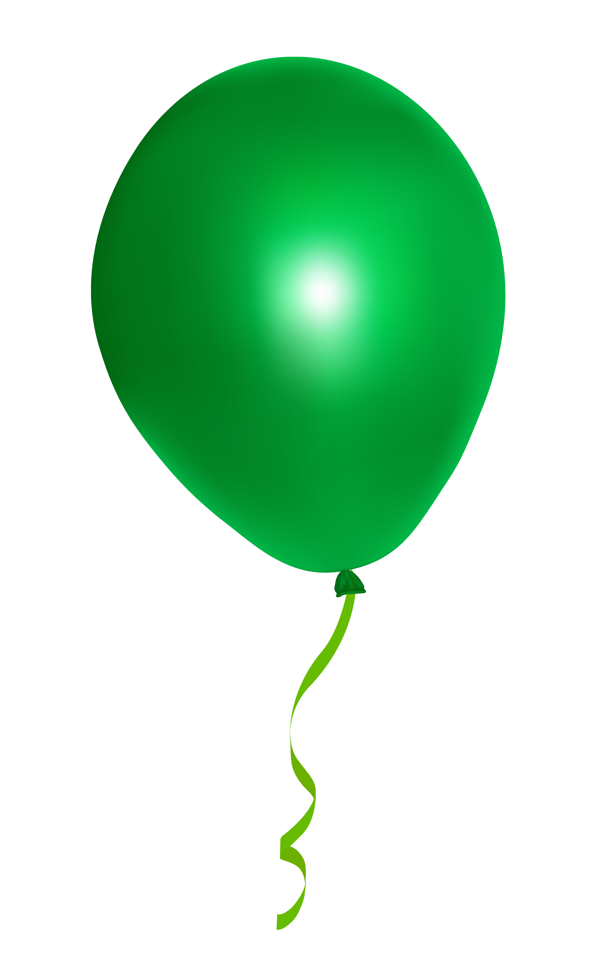 Glossy Green Balloon PNG Clipart