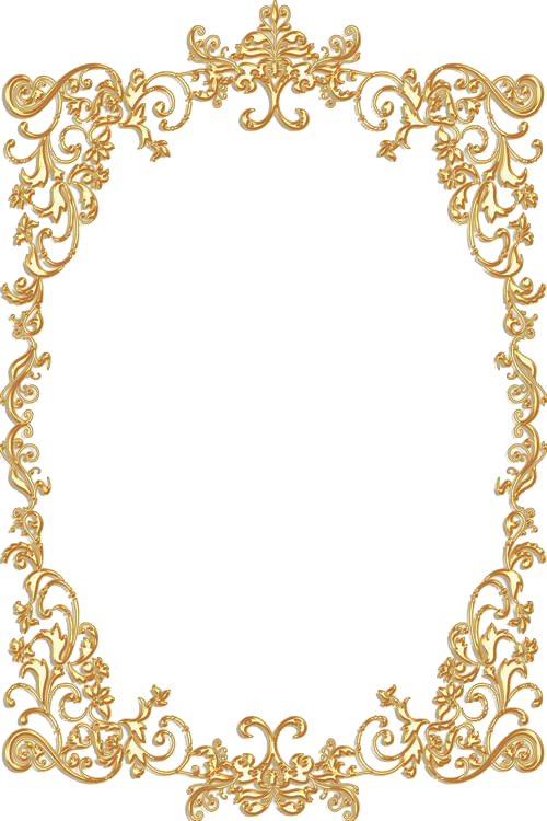 Gold Frame PNG Transparent Image