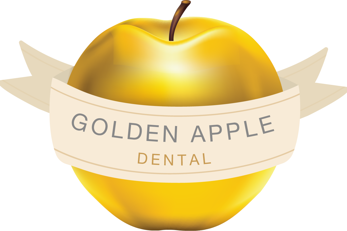 Golden Apple PNG Clipart