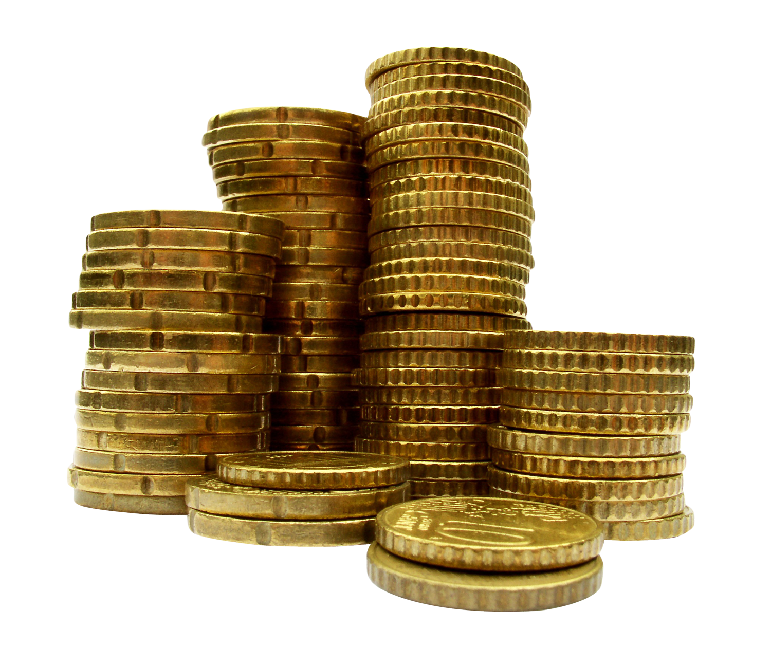 Goldene Münzen stapeln Währungswährung PNG-Fotos