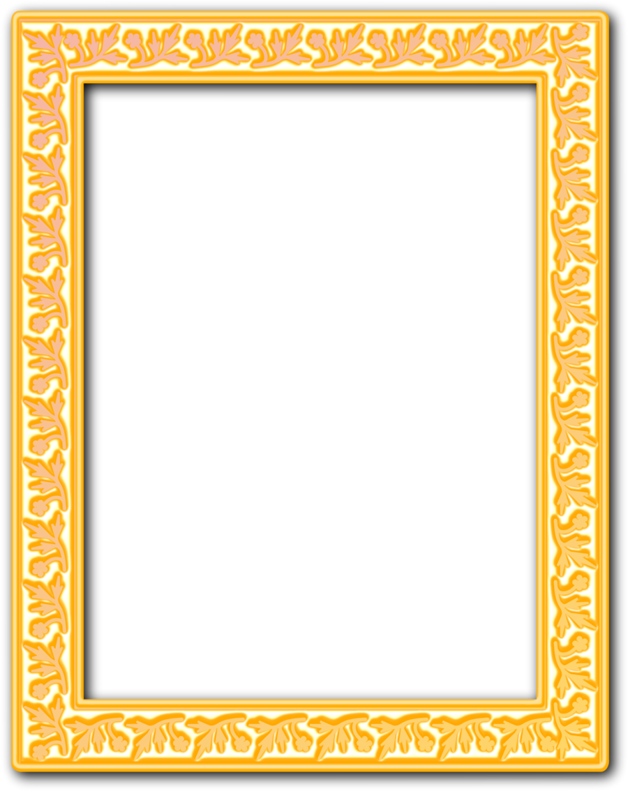 Golden Frame PNG File