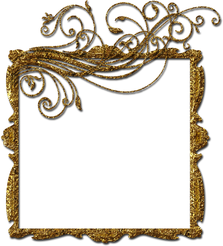 Golden Frame Transparent PNG