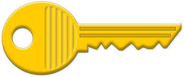 Golden Key PNG Transparent Image