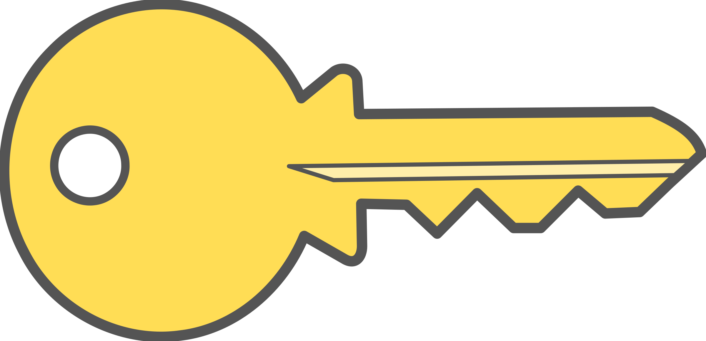 Золотой ключ прозрачный PNG