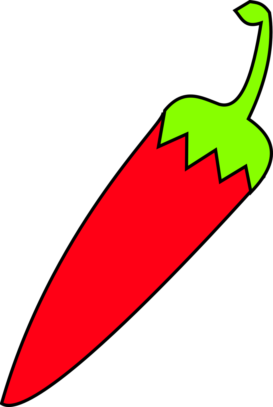 Grüner und roter chilli Transparenter Hintergrund