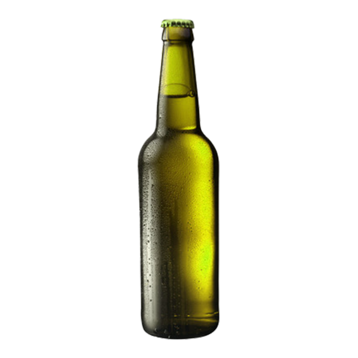 Botol kaca hijau latar belakang Transparan