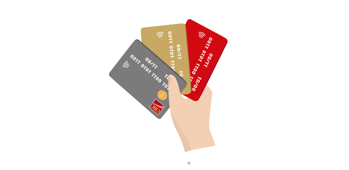 Mão segurando o arquivo de PNG de cartão de crédito