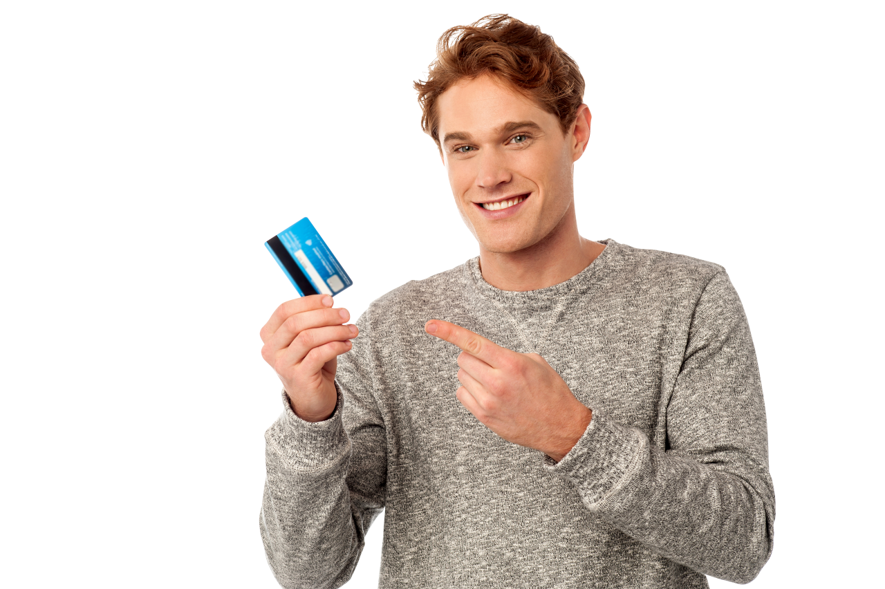 Hand Holding Credit Card PNG Transparent Image
