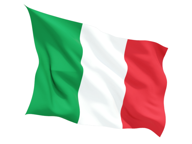Fondo transparente de la bandera de Italia