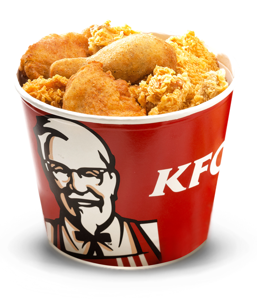 KFC الدجاج دلو خلفية شفافة