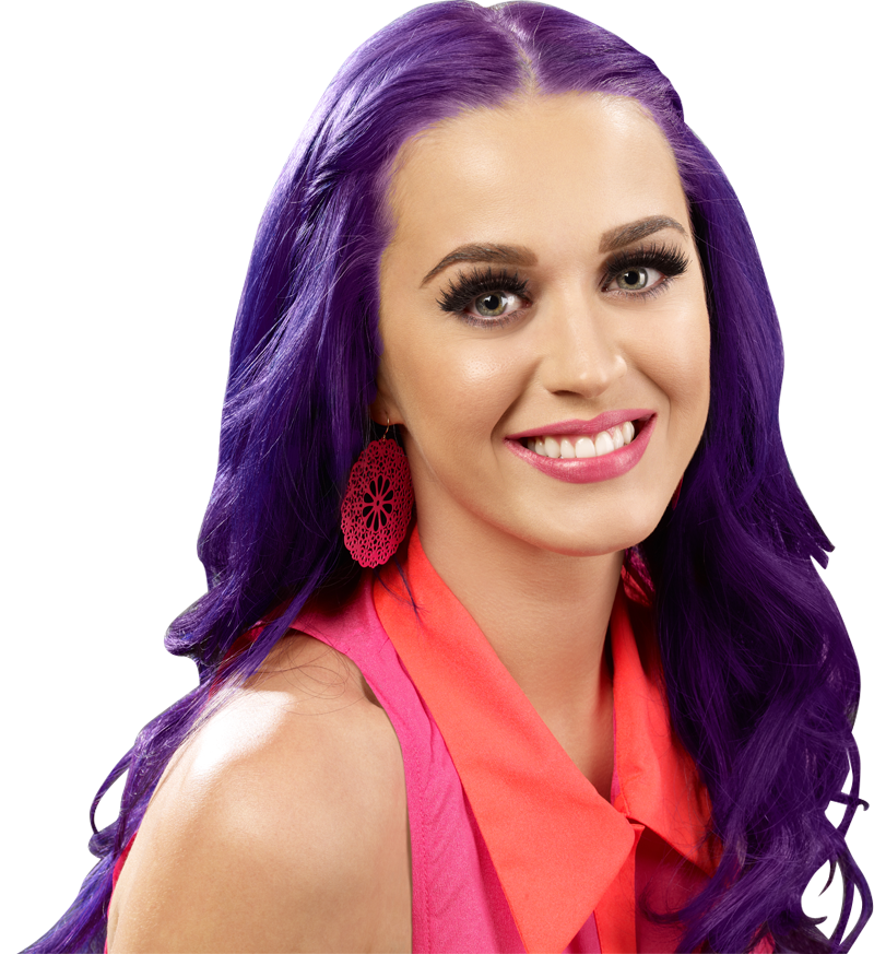 Katy Perry Purple Hair PNG Clipart