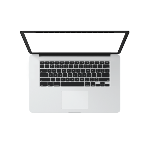 Laptop top view PNG Picture