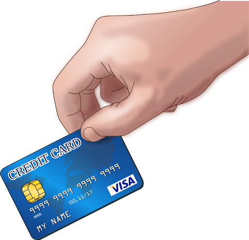الذكور اليد عقد بطاقة الائتمان خلفية شفافة