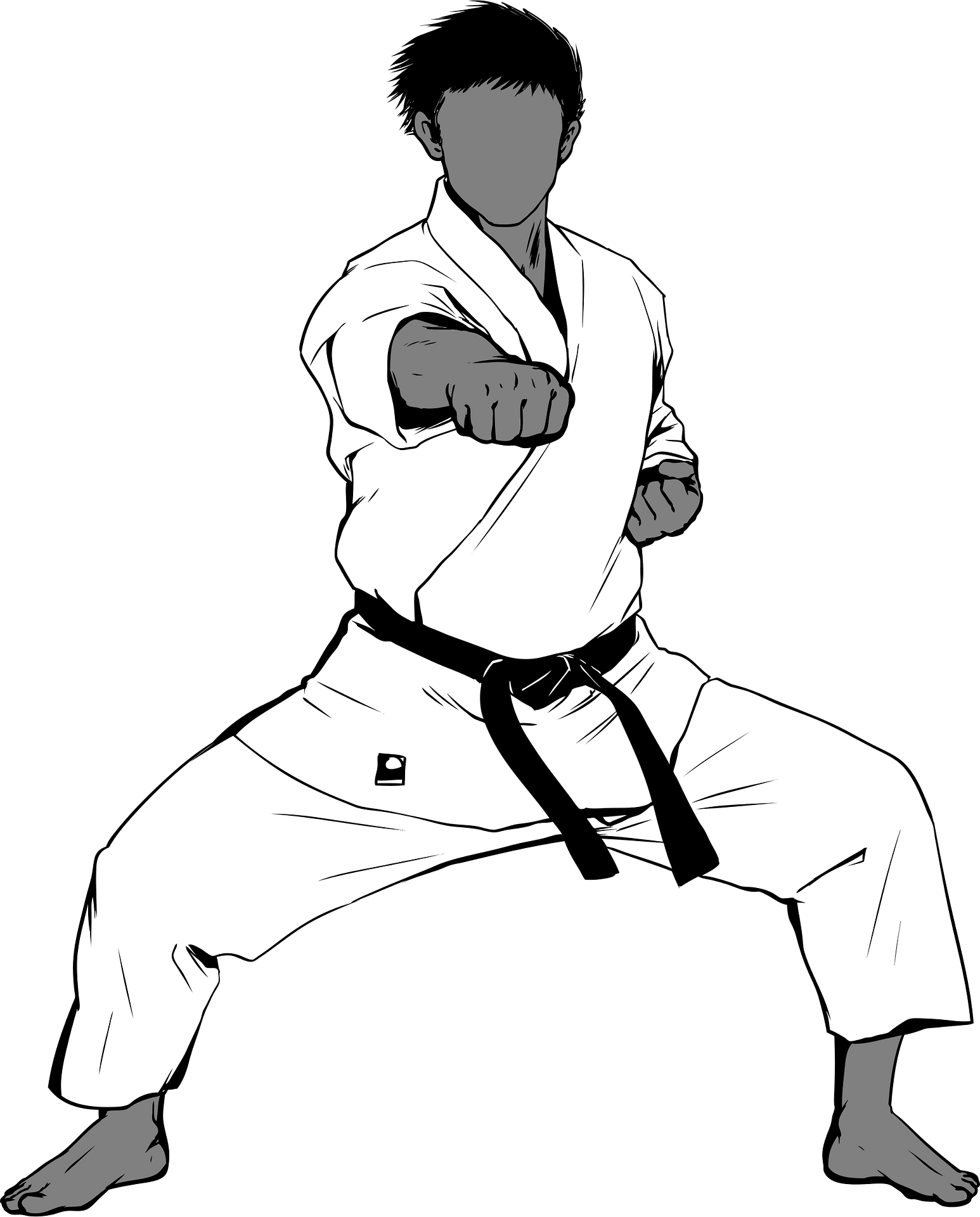 Martial Karate Male Fighter PNG Transparent Image