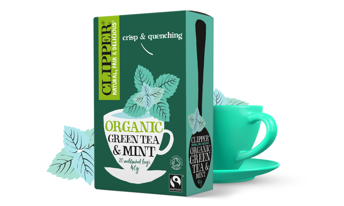 Immagine di PNG del tè verde organico della menta