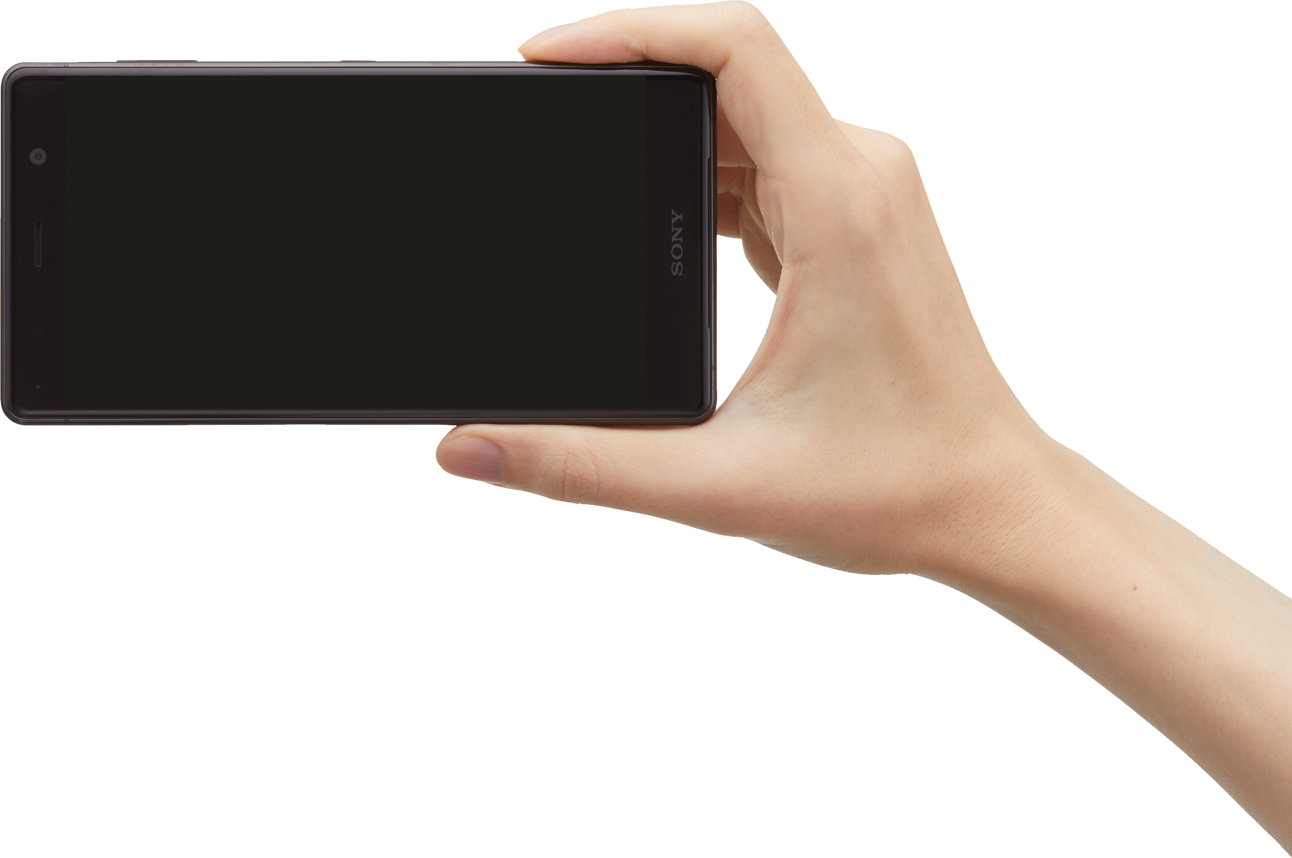 Mockup-Hand, die Smartphone-PNG-Clipart hält