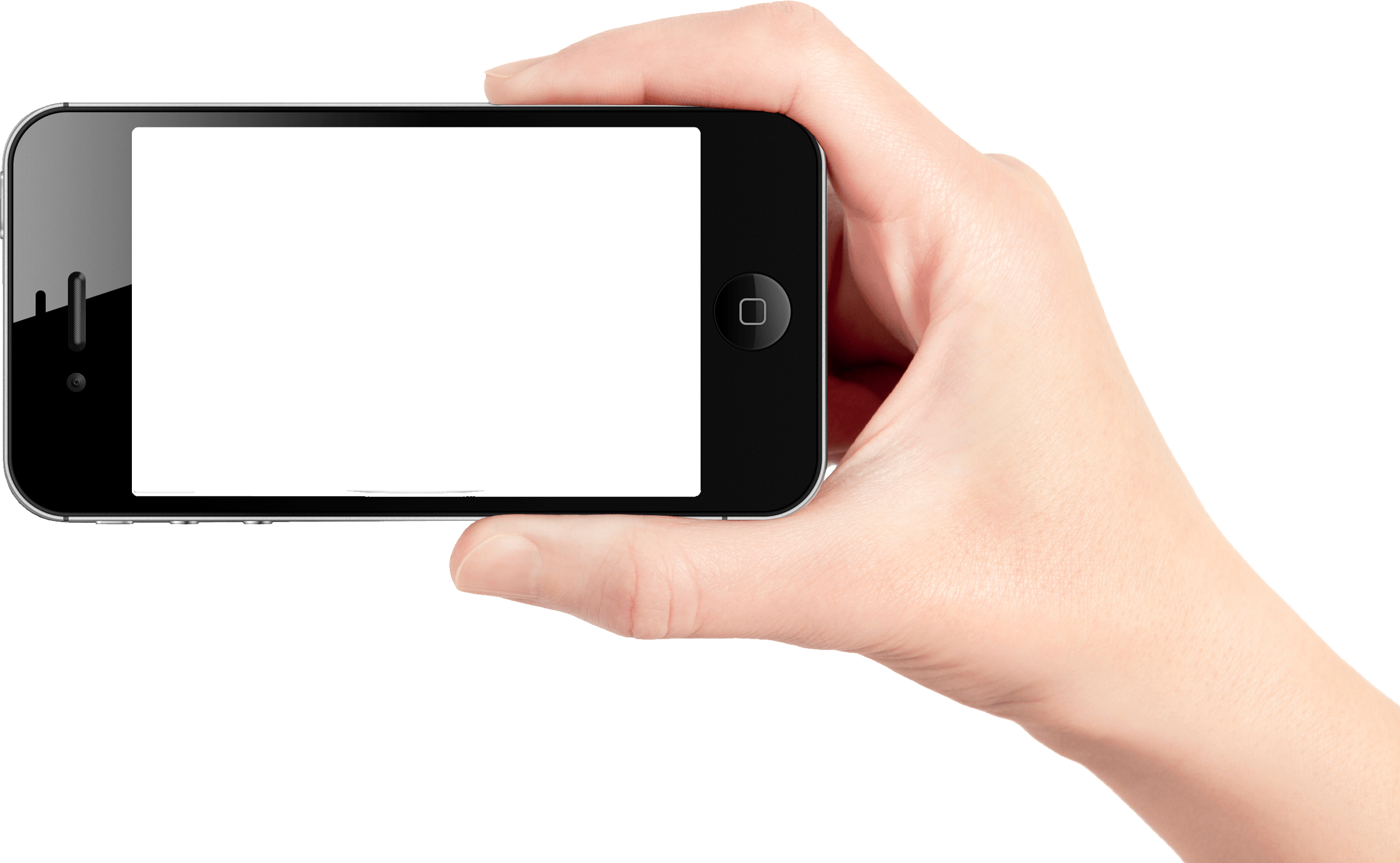 Mockup Hand Holding Smartphone PNG Transparent Image