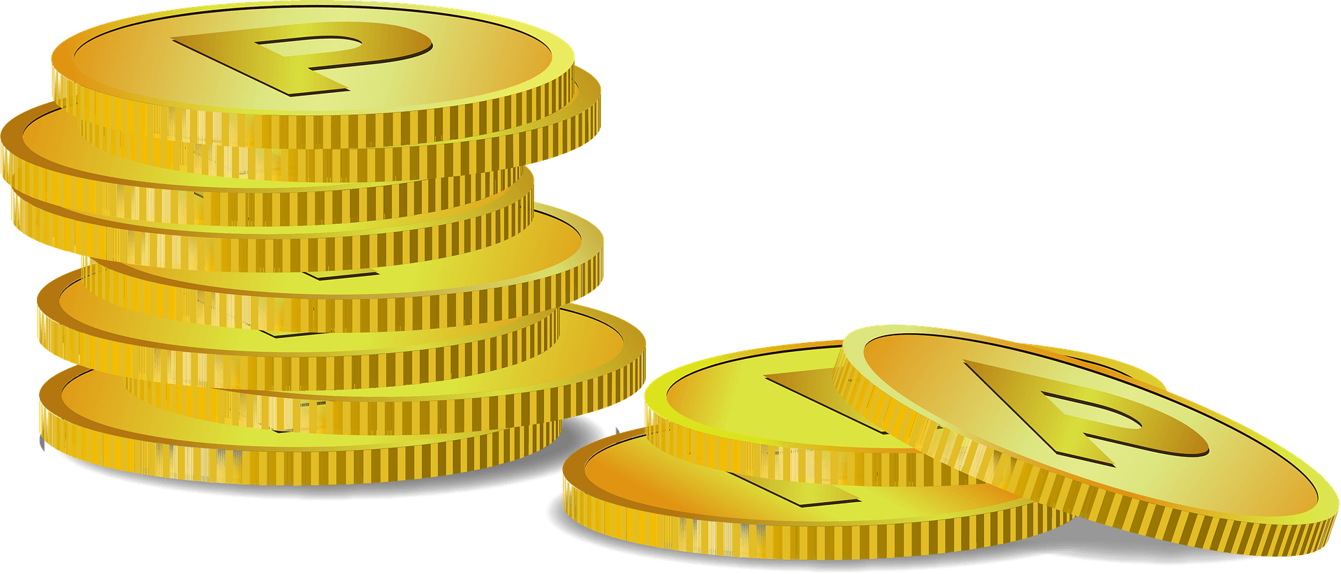 Geld Goldene Münzen Stack PNG-Datei