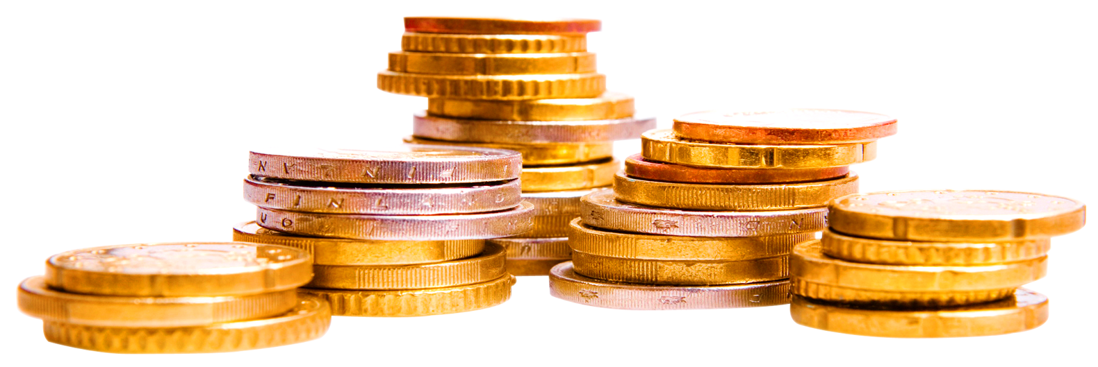 Geld goldene Münzen stapeln PNG-Bild