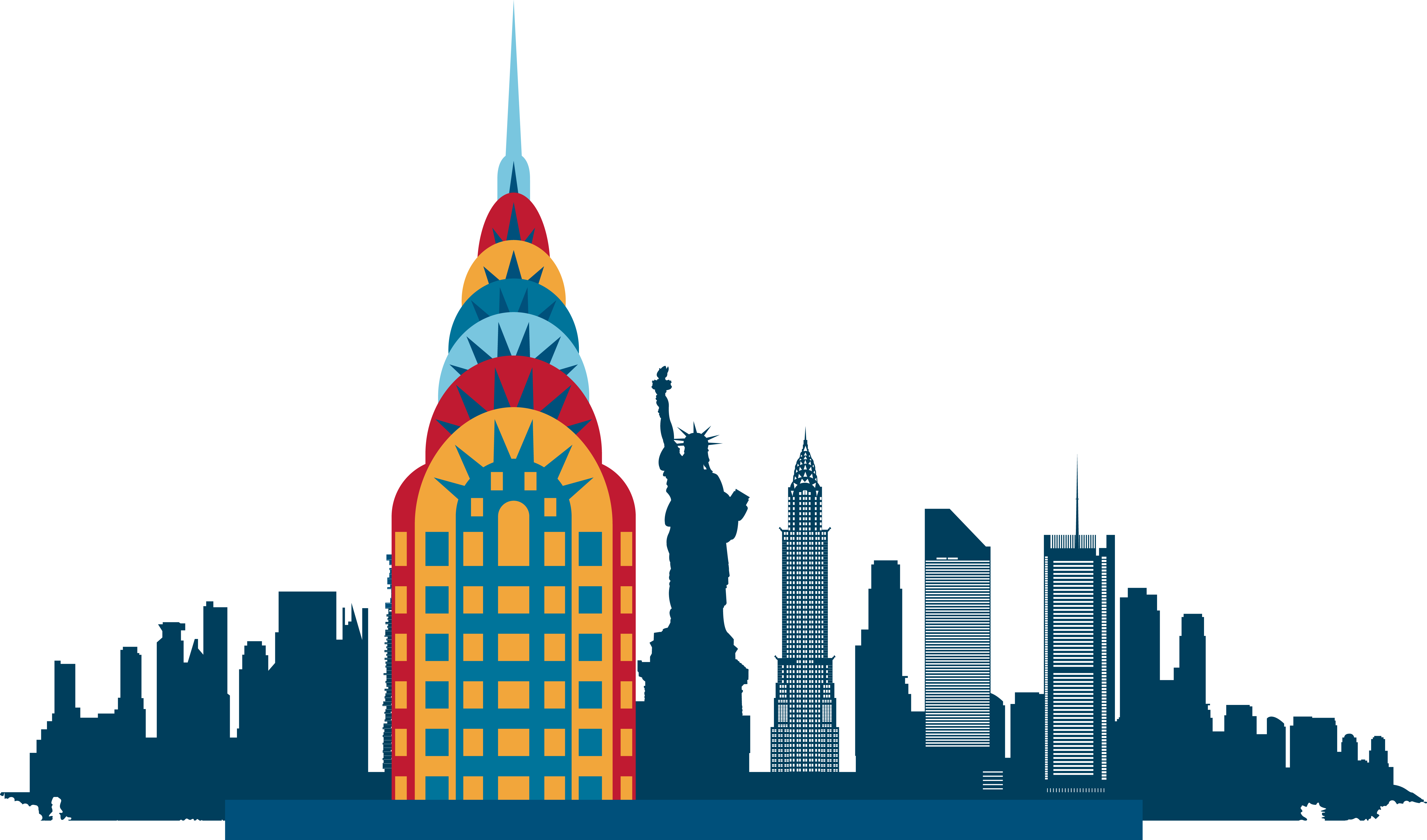 New York Skyline башня прозрачный PNG