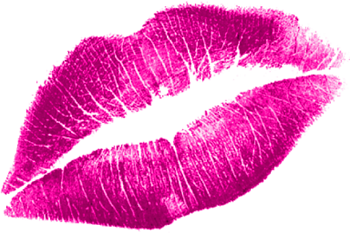 Pink şeffaf PNG öpücüğü