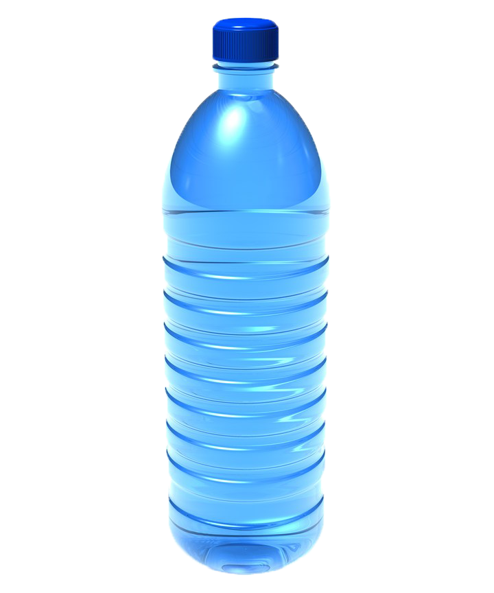 Botella de agua plástica PNG HD
