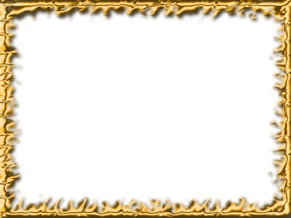 Rectangle Gold Frame Transparent Background