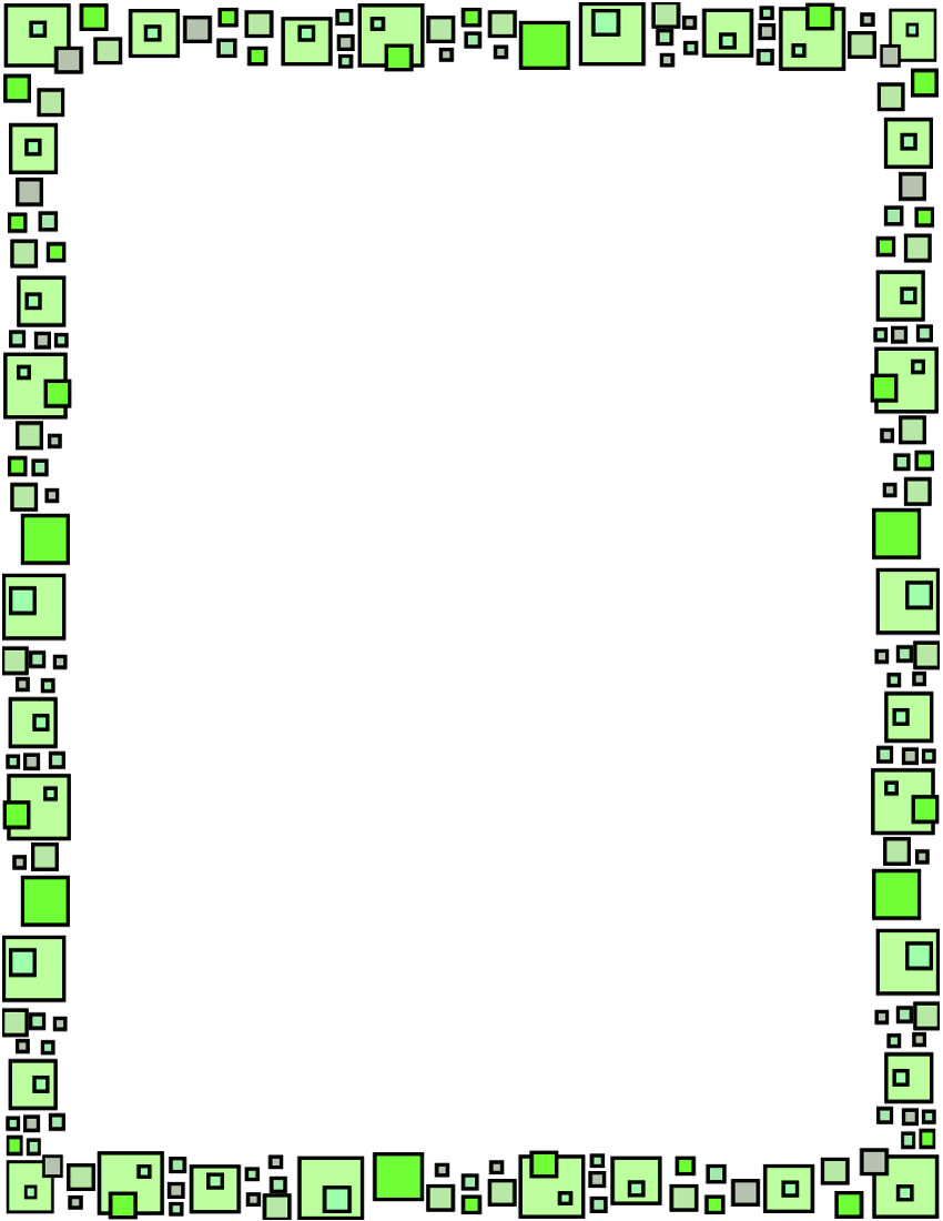 Rectangle Green Frame PNG File
