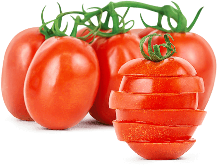 Red Fresh Tomatoes Bunch PNG Image